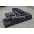 BEB Italian grand bend-sofa em tecido
